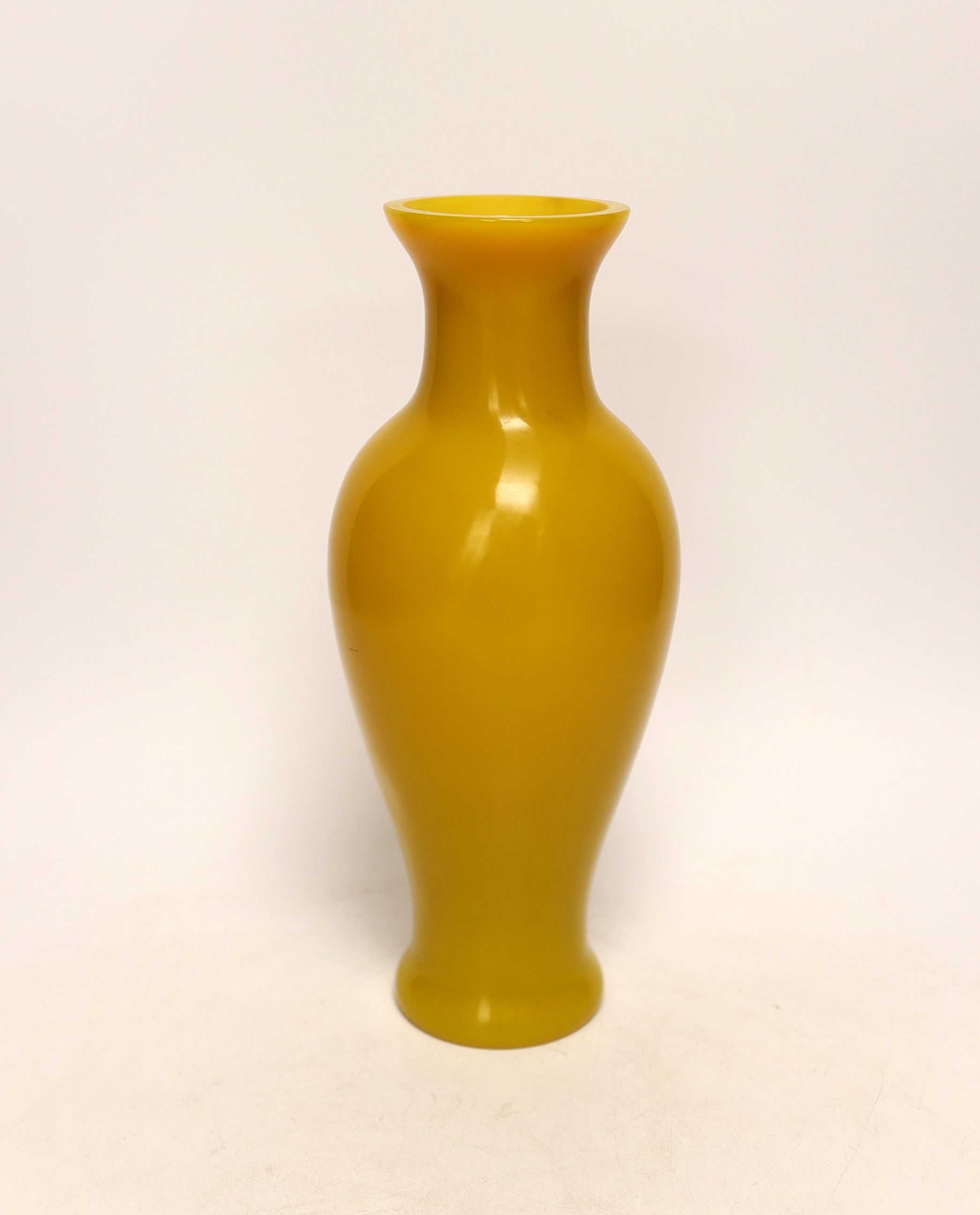 A Chinese Beijing glass vase, 27cm high